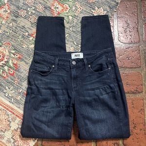 Paige verdugo ankle dark wash denim jeans